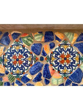 Artisan Crafted Hostess Serving Tray ~ Mosaic Art ~ Talavera Tile & Ceramics
